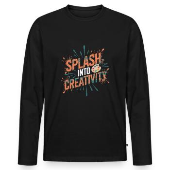 Passe-temps créatif pour les débutants dans le - T-shirt manches longues Premium bio Homme - noir - Devant - Nico (187cm)
