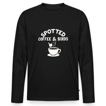 Ornithologue Ornithologue Vavian Enthusiast - T-shirt manches longues Premium bio Homme - noir - Devant - Nico (187cm)
