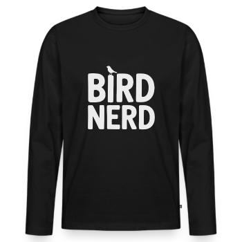 Ornithologue Ornithologue Vavian Enthusiast - T-shirt manches longues Premium bio Homme - noir - Devant - Nico (187cm)