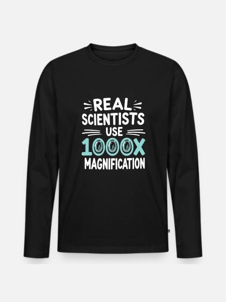 Microscope Enthusiast Lab Technician Science - Men's Premium Organic Long Sleeve Shirt - black