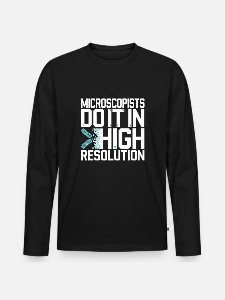 Microscope Enthusiast Lab Technician Science - Men's Premium Organic Long Sleeve Shirt - black