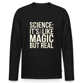 Passionné de microscope Technicien de laboratoire Science - T-shirt manches longues Premium bio Homme - noir - Devant - Nico (187cm)
