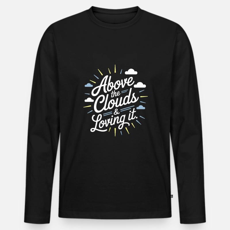 Flugbegleiterin Der Luftfahrtprofi Cabin Crew - Männer Premium Bio Langarmshirt - Schwarz
