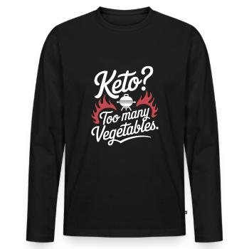 Diet on carnivore diet on the - Men's Premium Organic Long Sleeve Shirt - black - Front - Nico (187cm)
