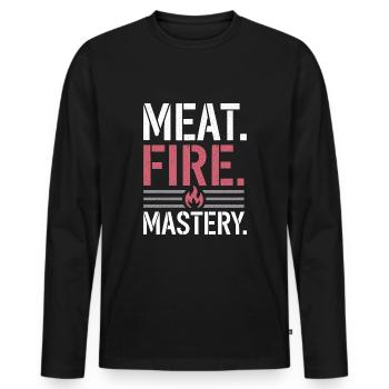 Diet on carnivore diet on the - Men's Premium Organic Long Sleeve Shirt - black - Front - Nico (187cm)