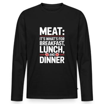 Diet on carnivore diet on the - Men's Premium Organic Long Sleeve Shirt - black - Front - Nico (187cm)