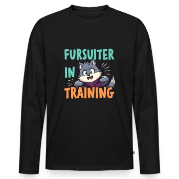 Pursuiting Purry Fandom Costume Performance - Men's Premium Organic Long Sleeve Shirt - black - Front - Nico (187cm)