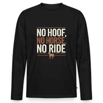 Farrier Horse Hoof Care Specialist Horseshoe - Men's Premium Organic Long Sleeve Shirt - black - Front - Nico (187cm)