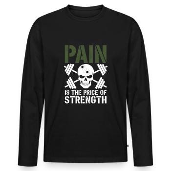 Forme physique fonctionnelle Force tactique Militaire - T-shirt manches longues Premium bio Homme - noir - Devant - Nico (187cm)
