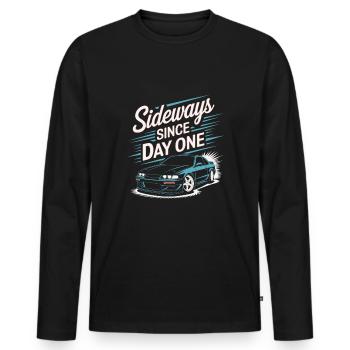 Car drift racing, racing car motorsport drift - Men's Premium Organic Long Sleeve Shirt - black - Front - Nico (187cm)