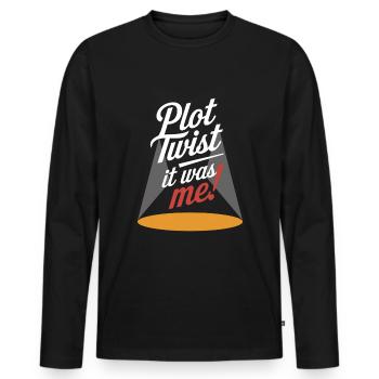 Meurtre Mystère Tenue de dîner, Fête, Scène de crime - T-shirt manches longues Premium bio Homme - noir - Devant - Nico (187cm)