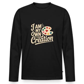 childfree by choice proudly childless - Men's Premium Organic Long Sleeve Shirt - black - Front - Nico (187cm)