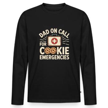 Dad Girl Scout Leader Proud Troop Support Scout - Männer Premium Bio Langarmshirt - Schwarz - Vorne - Nico (187cm)