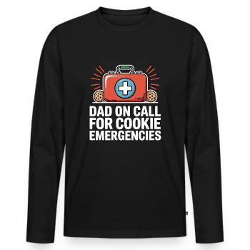Dad Girl Scout Leader Proud Troop Support Scout - Männer Premium Bio Langarmshirt - Schwarz - Vorne - Nico (187cm)