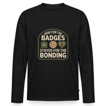 Dad Girl Scout Leader Proud Troop Support Scout - Männer Premium Bio Langarmshirt - Schwarz - Vorne - Nico (187cm)