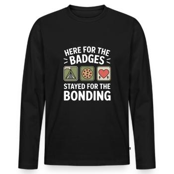 Dad Girl Scout Leader Proud Troop Support Scout - Männer Premium Bio Langarmshirt - Schwarz - Vorne - Nico (187cm)