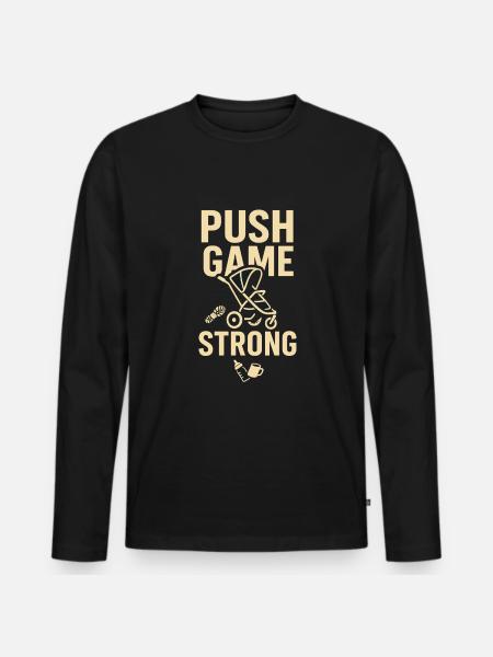 Nursery Dad Fatherhood Pride - Men's Premium Organic Long Sleeve Shirt - black