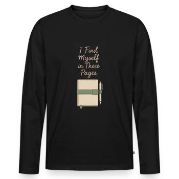 Journaling Aesthetic Creative Planer Life Writing - Männer Premium Bio Langarmshirt - Schwarz - Vorne - Nico (187cm)