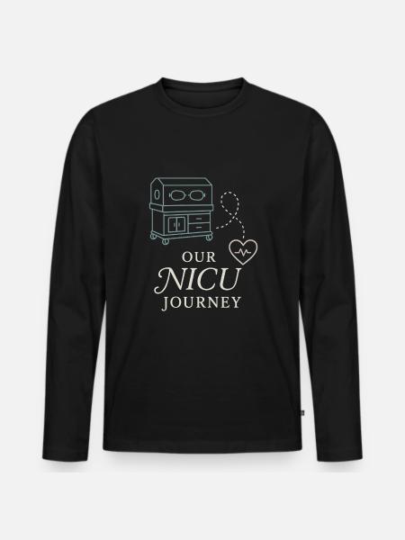 Neonatalafdeling Forældre Stolthed Præemie Kriger Nyfødt - Premium økologisk langærmet T-shirt til mænd - sort