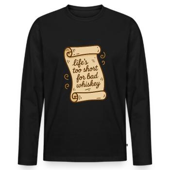Whisky -liebhaber Verkostungsclub Bourbon Scotch - Männer Premium Bio Langarmshirt - Schwarz - Vorne - Nico (187cm)
