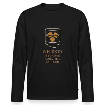 Whisky -liebhaber Verkostungsclub Bourbon Scotch - Männer Premium Bio Langarmshirt - Schwarz - Vorne - Nico (187cm)