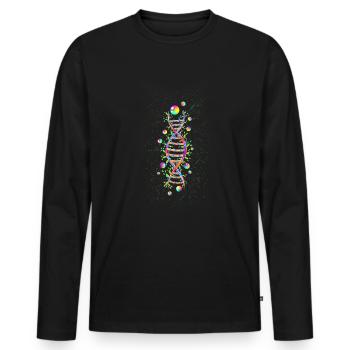DNA Of Life Genetic Engineering Biology Science - Men's Premium Organic Long Sleeve Shirt - black - Front - Nico (187cm)