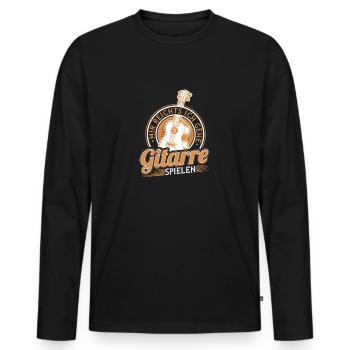 Mir Reichts Ich Gehe Gitarre Spielen Gitarristen - Männer Premium Bio Langarmshirt - Schwarz - Vorne - Nico (187cm)