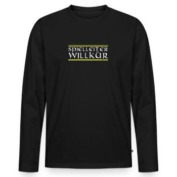 Spielleiter Willkür Lustig Sprüche Rollenspiel - Männer Premium Bio Langarmshirt - Schwarz - Vorne - Nico (187cm)