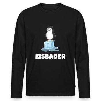 eisbader winterbader eisbademeister pinguin - Männer Premium Bio Langarmshirt - Schwarz - Vorne - Nico (187cm)