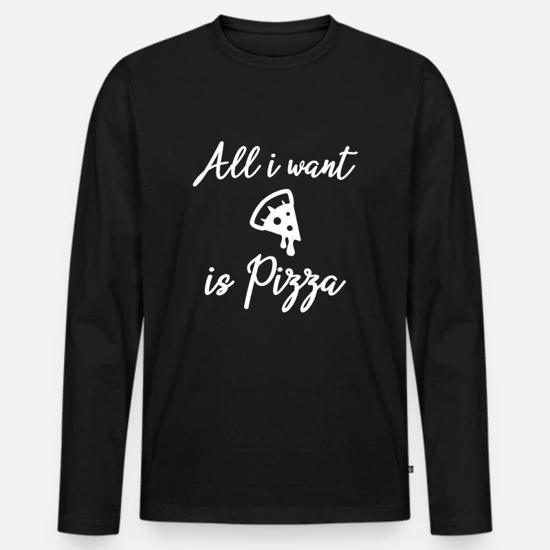 All i Want schwarz - Männer Premium Bio Langarmshirt - Schwarz