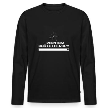 Radiotherapy Cancer Breast Cancer Motivation - Men's Premium Organic Long Sleeve Shirt - black - Front - Nico (187cm)
