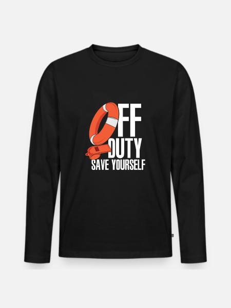 Lifeguard lifeguard gift - Men's Premium Organic Long Sleeve Shirt - black