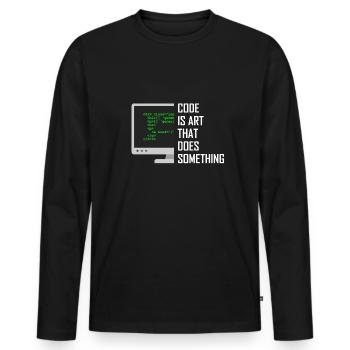 Informatiker Informatik Programmierer Geschenk - Männer Premium Bio Langarmshirt - Schwarz - Vorne - Nico (187cm)