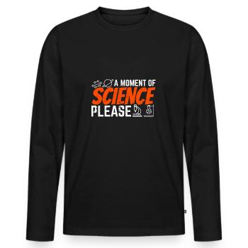Science science scientist - Men's Premium Organic Long Sleeve Shirt - black - Front - Nico (187cm)