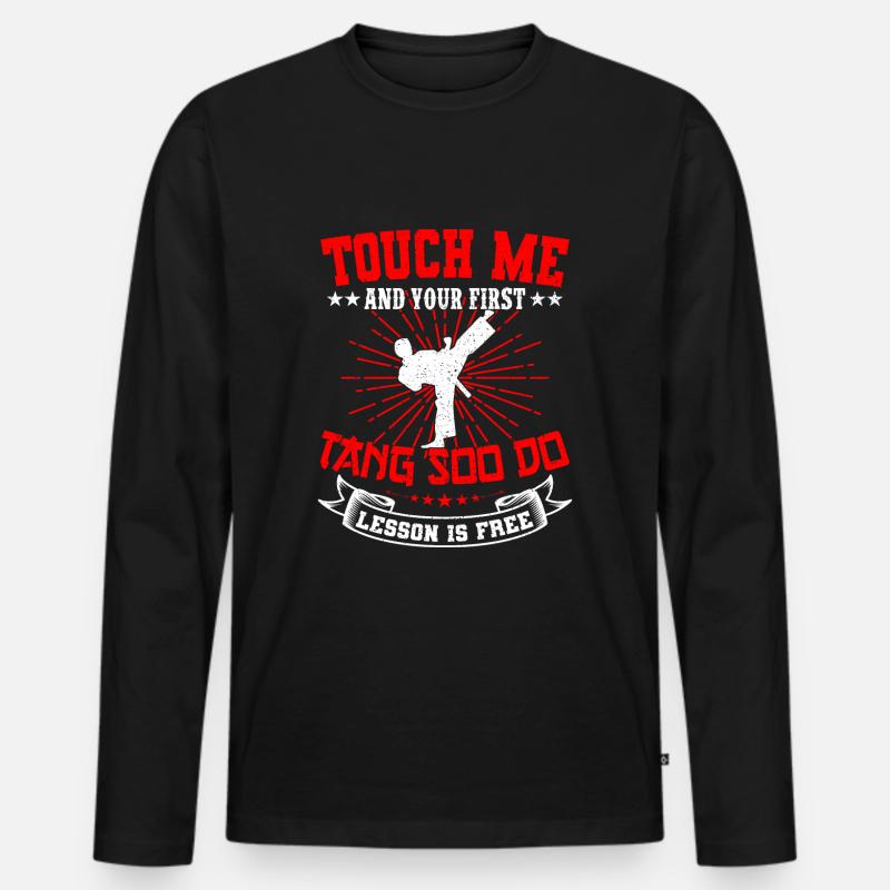 Tang Soo Do Spruch Geschenk - Männer Premium Bio Langarmshirt - Schwarz