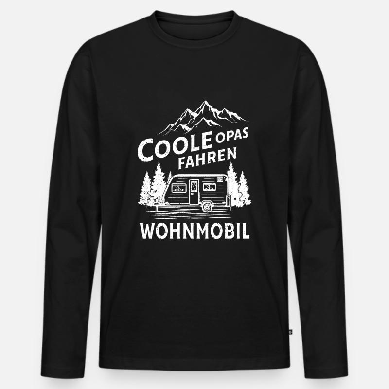 Wohnmobil - Männer Premium Bio Langarmshirt - Schwarz