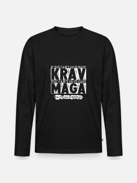 Tactical Survival Krav Maga Geschenkidee - Männer Premium Bio Langarmshirt - Schwarz