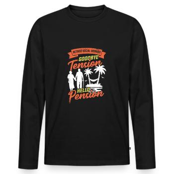 Sozialarbeiter Soziale Arbeit Rente Geschenk - Männer Premium Bio Langarmshirt - Schwarz - Vorne - Nico (187cm)
