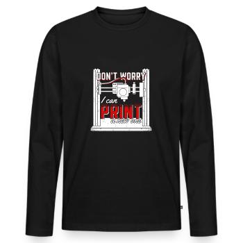 Cadeau d'impression d'impression d'imprimante 3-D - T-shirt manches longues Premium bio Homme - noir - Devant - Nico (187cm)