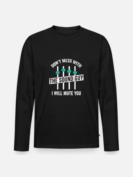 Sound engineer sound engineer gift - Men's Premium Organic Long Sleeve Shirt - black