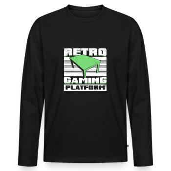 Cadeau de joueur de plateau de jeu de société de table - T-shirt manches longues Premium bio Homme - noir - Devant - Nico (187cm)