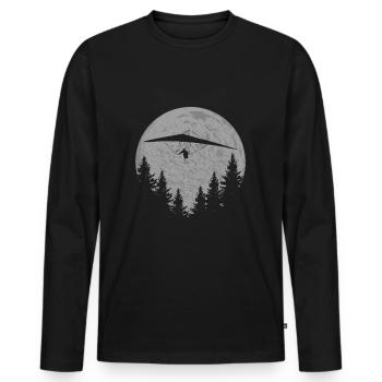 Hang glider gift hang gliding - Men's Premium Organic Long Sleeve Shirt - black - Front - Nico (187cm)
