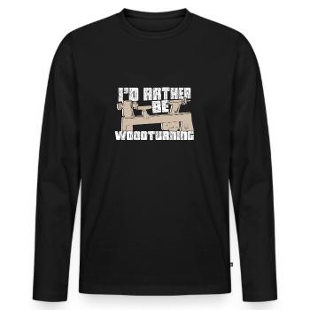 Drechseln Holzdrechselbank Drechsler Geschenk - Männer Premium Bio Langarmshirt - Schwarz - Vorne - Nico (187cm)
