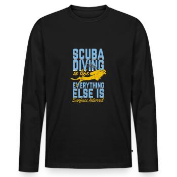 Lustiges Tauchen Gerätetauchen Taucher Geschenk - Männer Premium Bio Langarmshirt - Schwarz - Vorne - Nico (187cm)