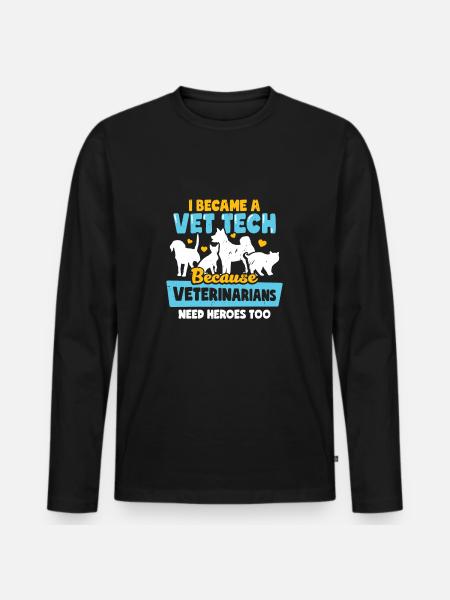 Assistante vétérinaire vétérinaire - T-shirt manches longues Premium bio Homme - noir
