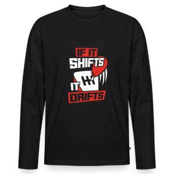 Driften Driftsport Rallye Rallyefahrer Geschenk - Männer Premium Bio Langarmshirt - Schwarz - Vorne - Nico (187cm)