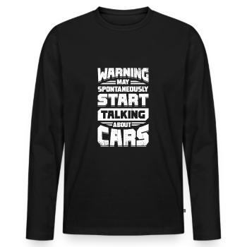 Voiture de course voiture de voiture mécanicien cadeau - T-shirt manches longues Premium bio Homme - noir - Devant - Nico (187cm)