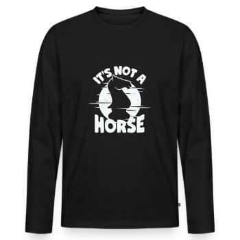 Schachfigur Schach Schachspieler Geschenk - Männer Premium Bio Langarmshirt - Schwarz - Vorne - Nico (187cm)