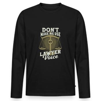 Drôle avocat job profession avocat cadeau - T-shirt manches longues Premium bio Homme - noir - Devant - Nico (187cm)