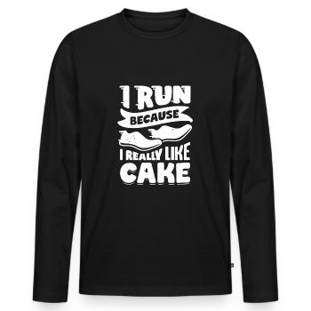 Lustiges Laufen Marathon Läufer Jogger Geschenk - Männer Premium Bio Langarmshirt - Schwarz - Vorne - Nico (187cm)